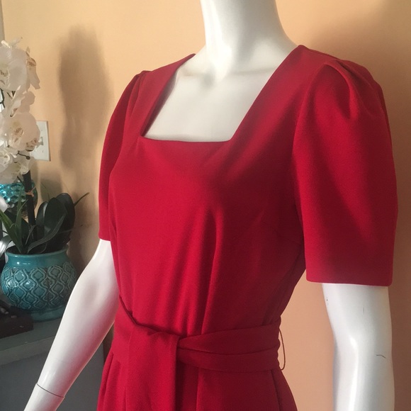 Alex Marie red short sleeves, square neck  Jumpsuit/Romper square neck size S - Picture 12 of 14